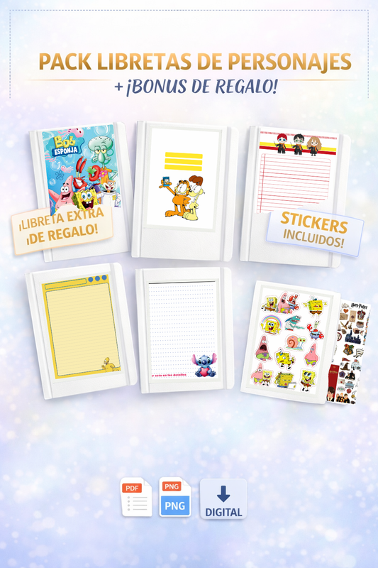 Pack de Libretas de Personajes – Imprimibles + Bonus Exclusivo