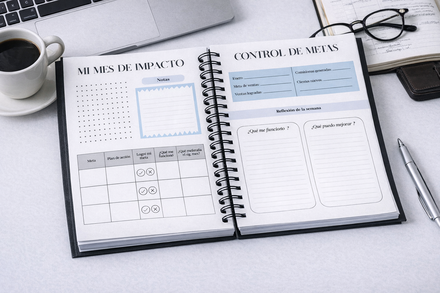 Sales Planner 2026 – Total control of clients, goals and finances (+ FREE Motivational Calendar)