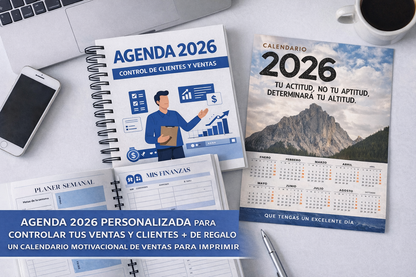 Sales Planner 2026 – Total control of clients, goals and finances (+ FREE Motivational Calendar)